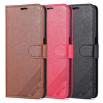 AZNS PU Leather Phone Case Stand Wallet Protective Cover for Oppo K9s/Realme Q3s