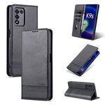 AZNS Well-protected Auto-absorbed Case Wallet Design Shockproof PU Leather Phone Stand Cover for Oppo K9s/Realme Q3s