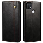 Magnetic Absorption Waxy Crazy Horse Texture PU Leather Wallet Case Stand Phone Cover for Oppo A35/A15/A15s