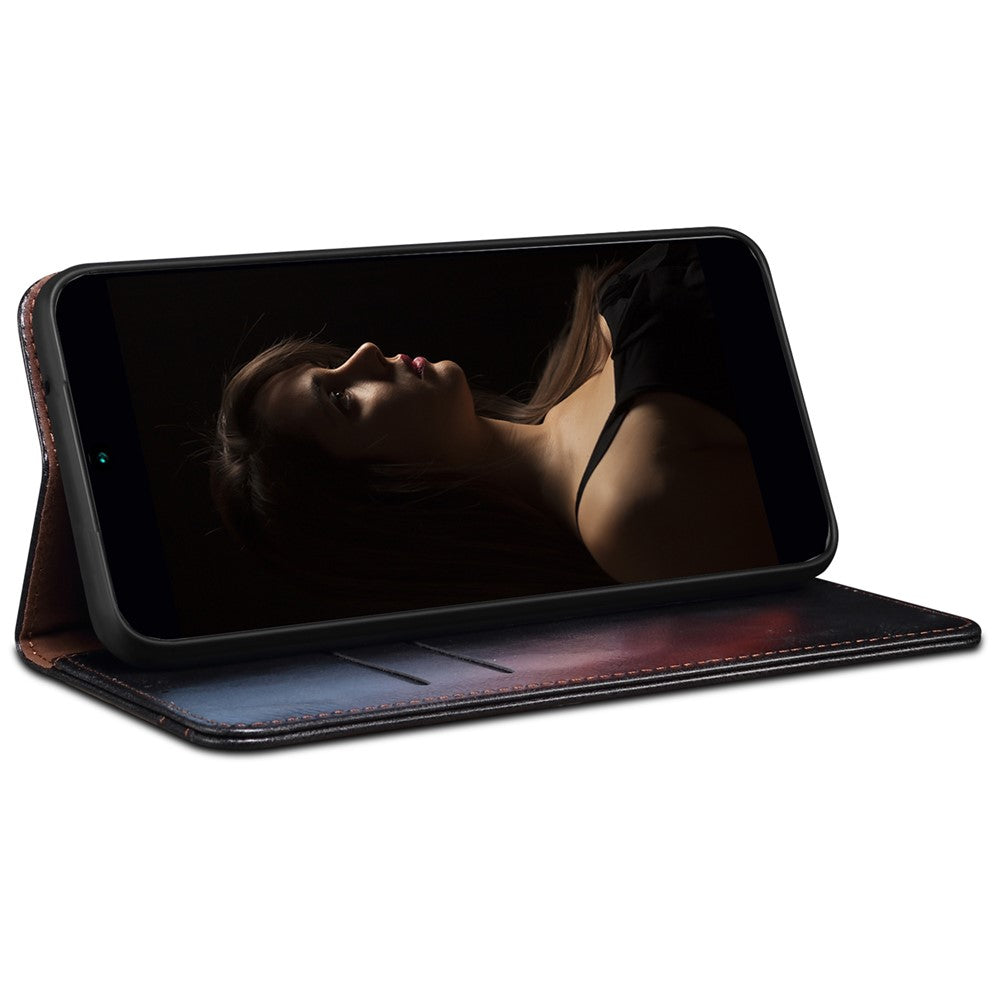 Magnetisk Absorption Vokset Crazy Horse Tekstur PU Læder Pung Etui Stativ Telefoncover til Oppo A35/A15/A15s