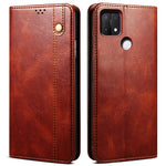 Magnetisk Absorption Vokset Crazy Horse Tekstur PU Læder Pung Etui Stativ Telefoncover til Oppo A35/A15/A15s
