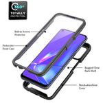 Anti-fall PC+TPU Hybrid Phone Case Built-in with PET Screen Protector for Oppo A52/A72/A92
