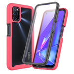 Anti-fall PC+TPU Hybrid Phone Case Built-in with PET Screen Protector for Oppo A52/A72/A92