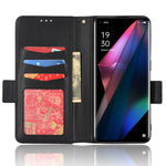 Stand Feature Litchi Texture PU Leather Wallet Flip Cover TPU Shockproof Interior Case for Oppo Find X3 / Find X3 Pro