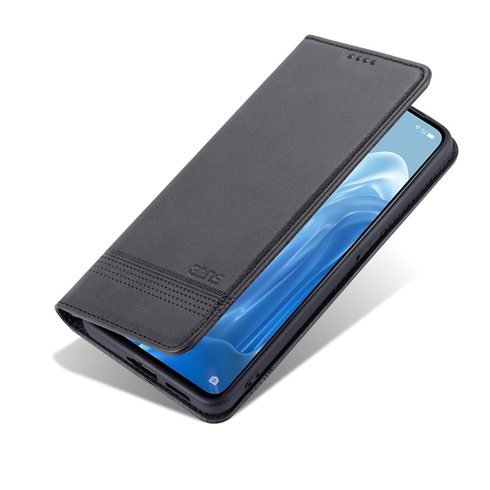 AZNS mobilskal till Oppo Reno7 Pro 5G, Texturerat PU-läder Magnetiskt Absorberande Stativfunktion Folio Plånboksskal