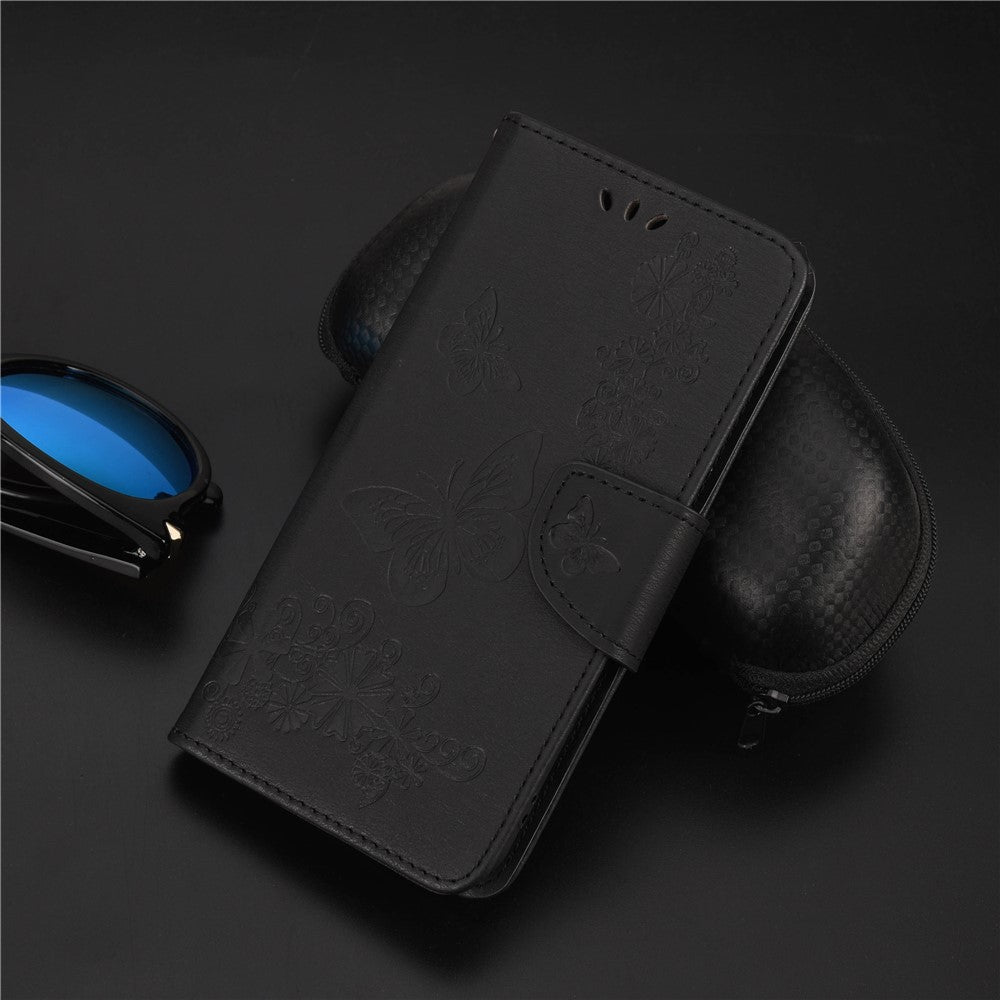 For Oppo A36/A76/Realme 9i Imprinted Butterfly Pattern PU Leather Magnetic Case Wallet Stand Flip Shockproof Cover