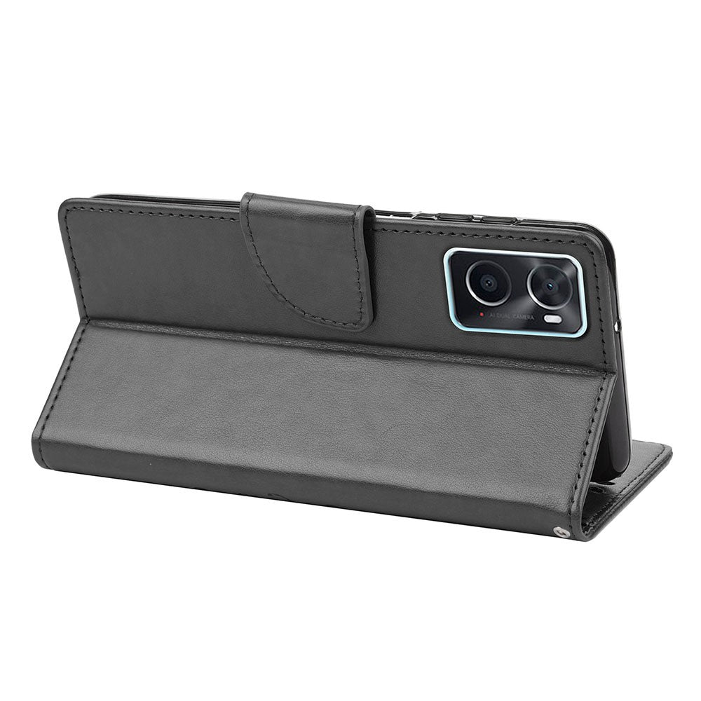 Til Oppo A36/A76/Realme 9i Præget Sommerfugl PU Læder Pung Etui Magnetisk Lukning Stand Flip Stødsikkert Beskyttelsescover