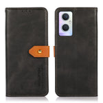 KHAZNEH för Oppo A96 (Kina)/Reno7 Z 5G/Reno7 Lite/Reno8 Lite 5G/F21 Pro 5G/OnePlus Nord N20 5G Tvåfärgad design Justerbart stativ Gyllene magnetisk spänne PU-läder Mobilskal med plånbok
