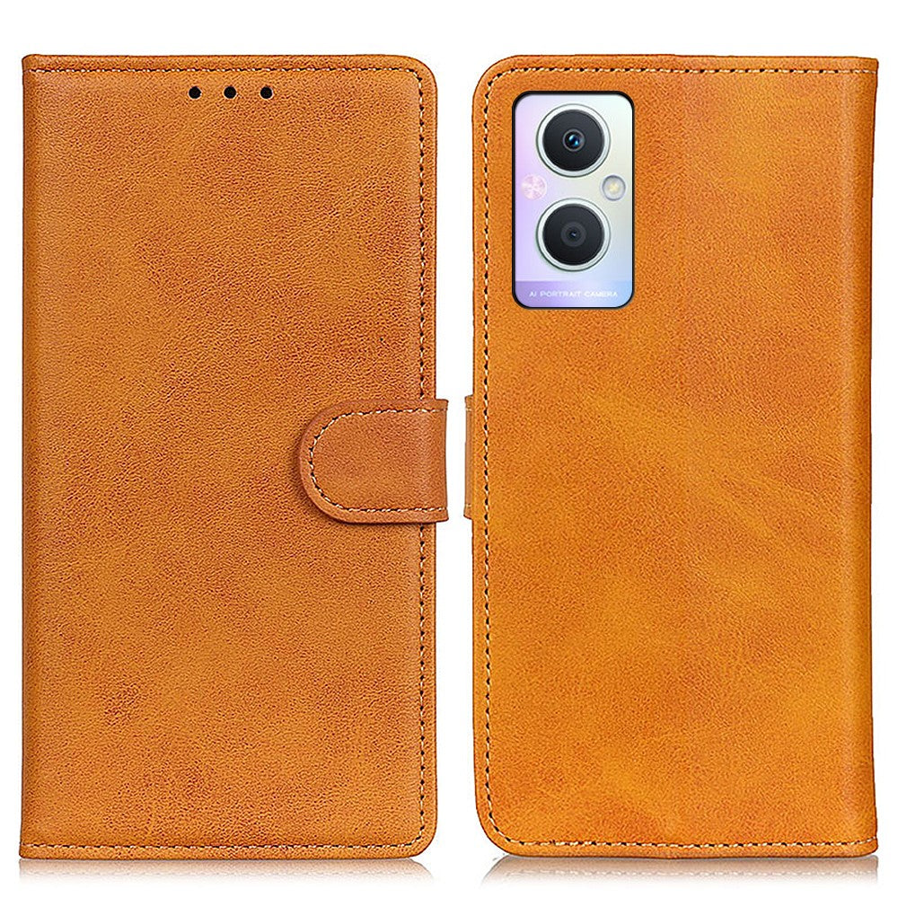 Tekstureret læderetui til Oppo A96 (Kina)/Reno7 Z 5G/Reno7 Lite/Reno8 Lite 5G/F21 Pro 5G/OnePlus Nord N20 5G, mobilcover med magnetisk spænde, pung med foldestativ