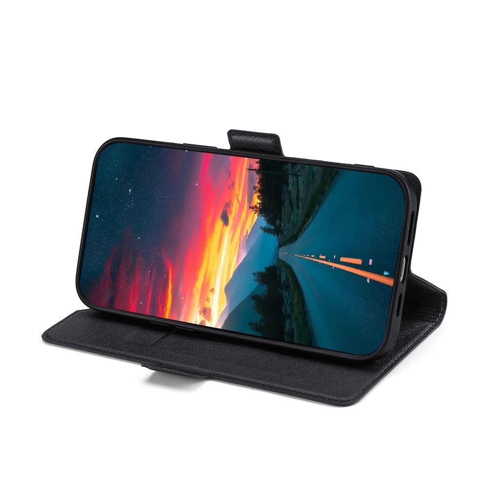 Oppo Find X5 Lite PU-läder Flipskyddsskal Korthållare Stativ Magnetisk Stängning Stötsäker Folio Bokomslag