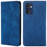 For Oppo Find X5 Lite Skin Touch Feeling Flip Case PU Leather Magnetic Absorption Folding Stand Cover with Card Slots