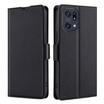 For Oppo Find X5 Pro Side Magnetic PU Leather Case Stand Shockproof TPU Card Holder Folio Cover