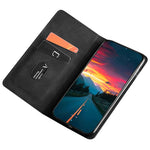 Skin-touch Leather Case for Oppo Find X5 Pro, Card Holder Stand Auto Closing Magnetic Phone Cover