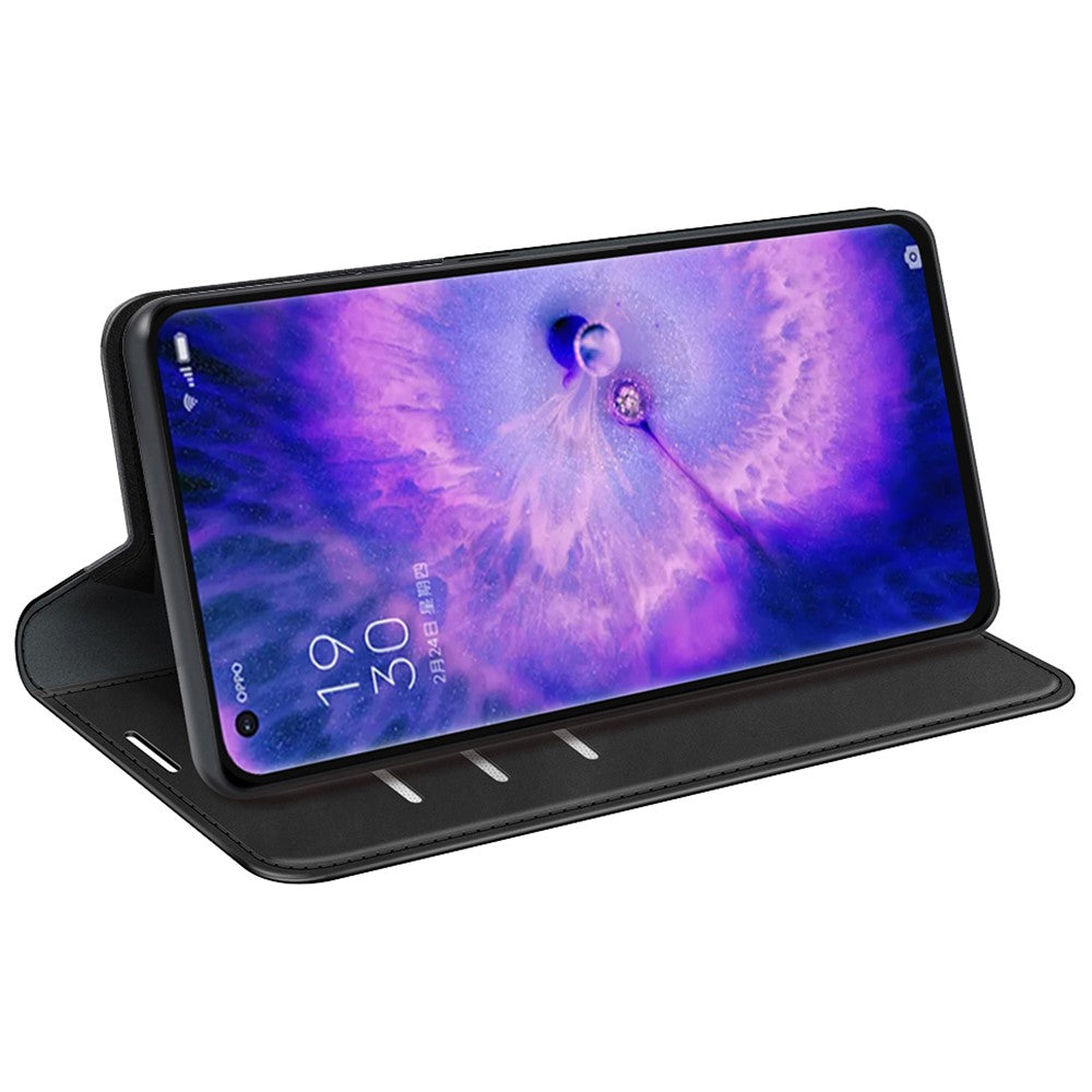 Til Oppo Find X5 Magnetisk Auto-lukkende Hudvenlig PU Læder Standpung Cover