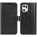 For Oppo Find X5 Phone Cover Crazy Horse Texture Folio Flip Leather Wallet Stand Phone Case