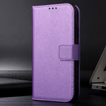 For Oppo Find X3 Pro/Oppo Find X3 Wallet Stand Phone Cover Diamond Texture PU Leather Anti-scratch Cell Phone Case with Strap