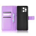 For Oppo Find X3 Pro/Oppo Find X3 Wallet Stand Phone Cover Diamond Texture PU Leather Anti-scratch Cell Phone Case with Strap