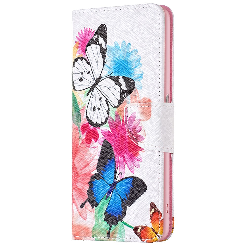 For Oppo A36/A76/Realme 9i Pattern Printing PU Leather + TPU Shockproof Phone Case Wallet Stand Protective Cover