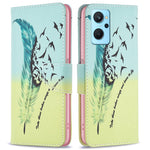 For Oppo A36/A76/Realme 9i Pattern Printing PU Leather + TPU Shockproof Phone Case Wallet Stand Protective Cover