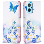 For Oppo A36/A76/Realme 9i Pattern Printing PU Leather + TPU Shockproof Phone Case Wallet Stand Protective Cover