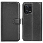Litchi Texture Leather Cover for Oppo Find X5 Pro, Magnetic Clasp Wallet Stand Protective Phone Case