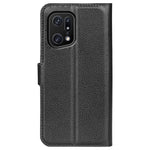 Litchi Texture Leather Cover for Oppo Find X5 Pro, Magnetic Clasp Wallet Stand Protective Phone Case