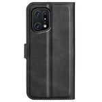 For Oppo Find X5 Pro Textured PU Leather Magnetic Clasp Case Wallet Adjustable Stand Flip Phone Cover