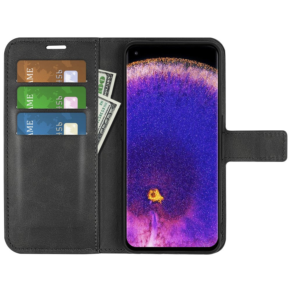For Oppo Find X5 Pro Textured PU Leather Magnetic Clasp Case Wallet Adjustable Stand Flip Phone Cover