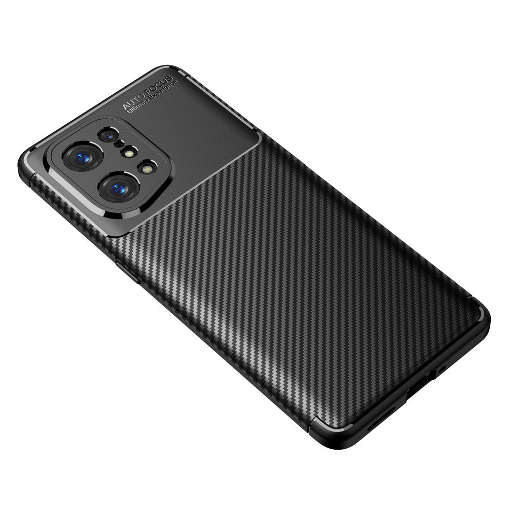 Oppo Find X5 Light Tunt Mjukt TPU-skal Kolfiber Välskyddat Mobilskal