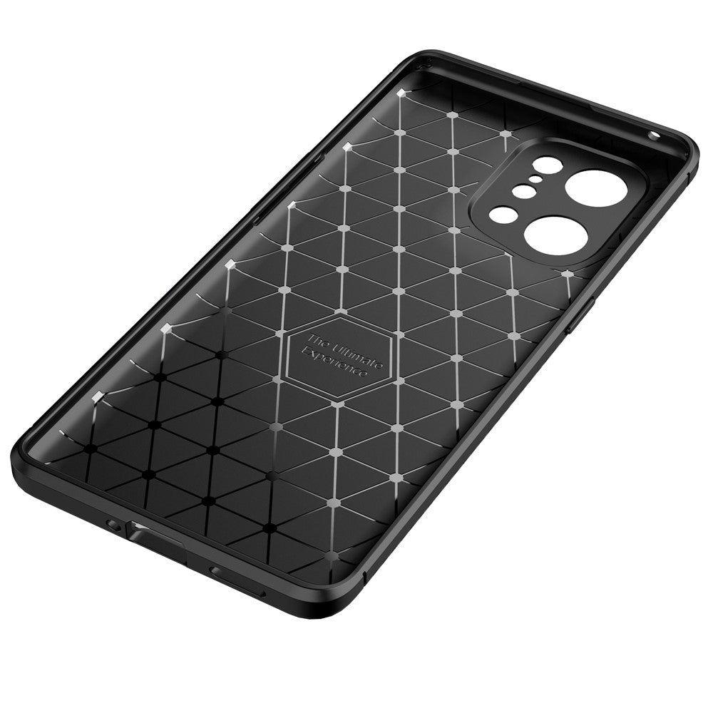 Oppo Find X5 Light Tunt Mjukt TPU-skal Kolfiber Välskyddat Mobilskal