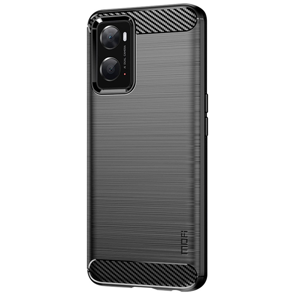 MOFI JK TPU Series-1 for Oppo A36/A76/Realme 9i Soft TPU Phone Case Brushed Carbon Fiber Anti-fingerprint Cover