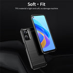 MOFI JK TPU Series-1 for Oppo A36/A76/Realme 9i Soft TPU Phone Case Brushed Carbon Fiber Anti-fingerprint Cover
