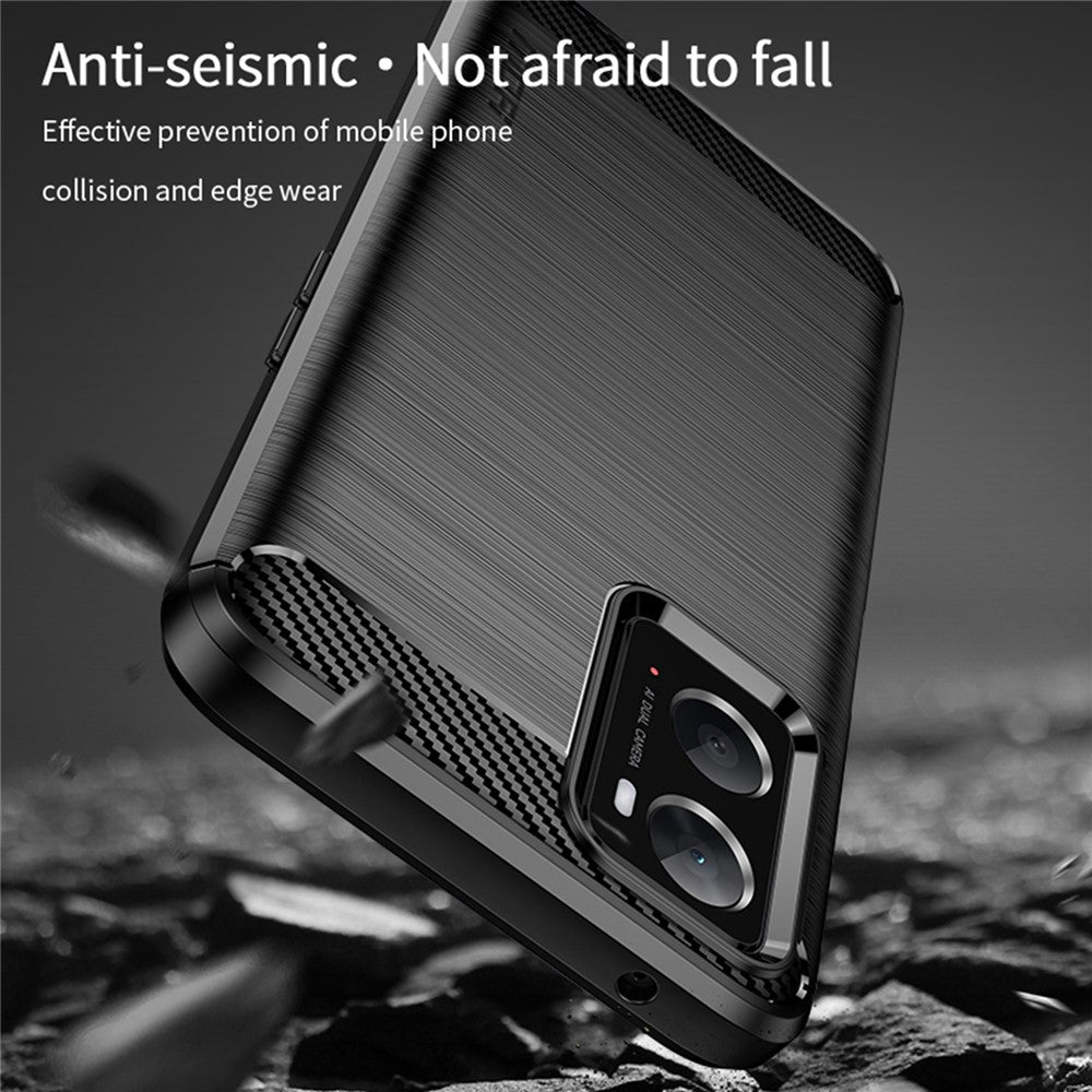 MOFI JK TPU Series-1 for Oppo A36/A76/Realme 9i Soft TPU Phone Case Brushed Carbon Fiber Anti-fingerprint Cover