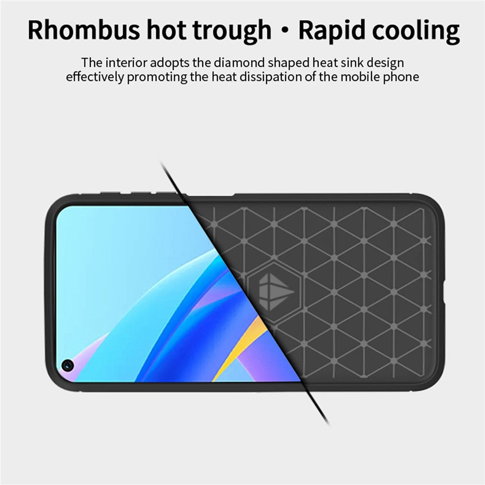 MOFI JK TPU Series-1 for Oppo A36/A76/Realme 9i Soft TPU Phone Case Brushed Carbon Fiber Anti-fingerprint Cover