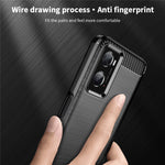 MOFI JK TPU Series-1 for Oppo A36/A76/Realme 9i Soft TPU Phone Case Brushed Carbon Fiber Anti-fingerprint Cover