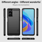 MOFI JK TPU Series-1 for Oppo A36/A76/Realme 9i Soft TPU Phone Case Brushed Carbon Fiber Anti-fingerprint Cover
