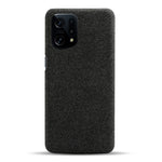 Oppo Find X5 Enfärgad Tygstruktur + PC Skyddsskal Värmeavledning Ofullständigt Bakstycke