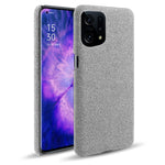 Oppo Find X5 Enfärgad Tygstruktur + PC Skyddsskal Värmeavledning Ofullständigt Bakstycke