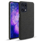 Smalt mobilskal till Oppo Find X5 Pro, enfärgad tygstruktur + PC-skydd, värmeavledning, ofullständigt skydd bakstycke