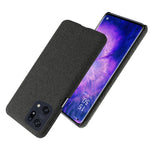 Smalt mobilskal till Oppo Find X5 Pro, enfärgad tygstruktur + PC-skydd, värmeavledning, ofullständigt skydd bakstycke