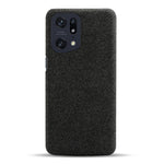Smalt mobilskal till Oppo Find X5 Pro, enfärgad tygstruktur + PC-skydd, värmeavledning, ofullständigt skydd bakstycke