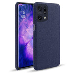 Smalt mobilskal till Oppo Find X5 Pro, enfärgad tygstruktur + PC-skydd, värmeavledning, ofullständigt skydd bakstycke