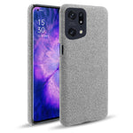 Smalt mobilskal till Oppo Find X5 Pro, enfärgad tygstruktur + PC-skydd, värmeavledning, ofullständigt skydd bakstycke