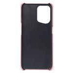 For Oppo Find X5 Pro PU Leather Coated Hard PC Case Two Card Slots Shockproof Anti-scratch Phone Shell