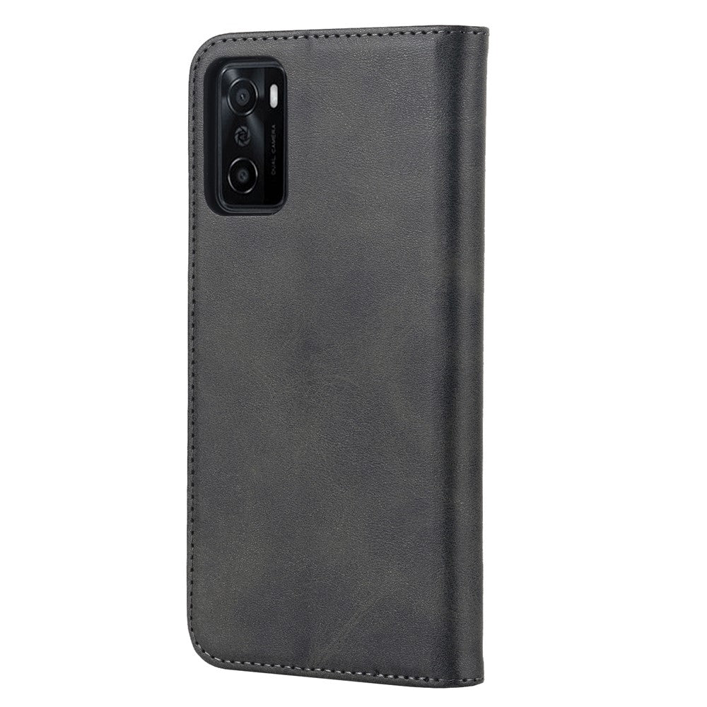 Textured PU Leather Wallet Case for Oppo A55s 5G, Magnetic Auto-absorbed Adjustable Phone Cover