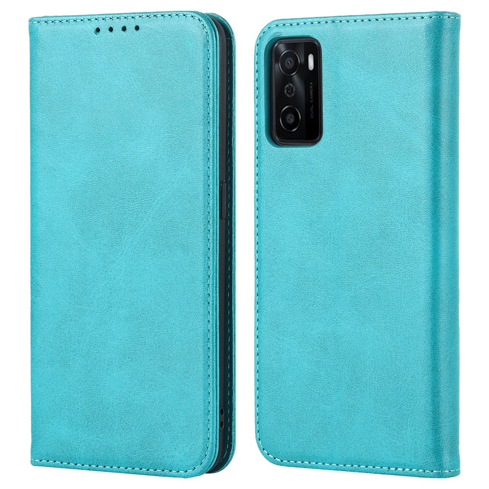 Textured PU Leather Wallet Case for Oppo A55s 5G, Magnetic Auto-absorbed Adjustable Phone Cover