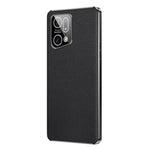 Electroplated Textured Case for Oppo Find X5 Genuine Cowhide Leather Coating Soft TPU Cover Phone Shell