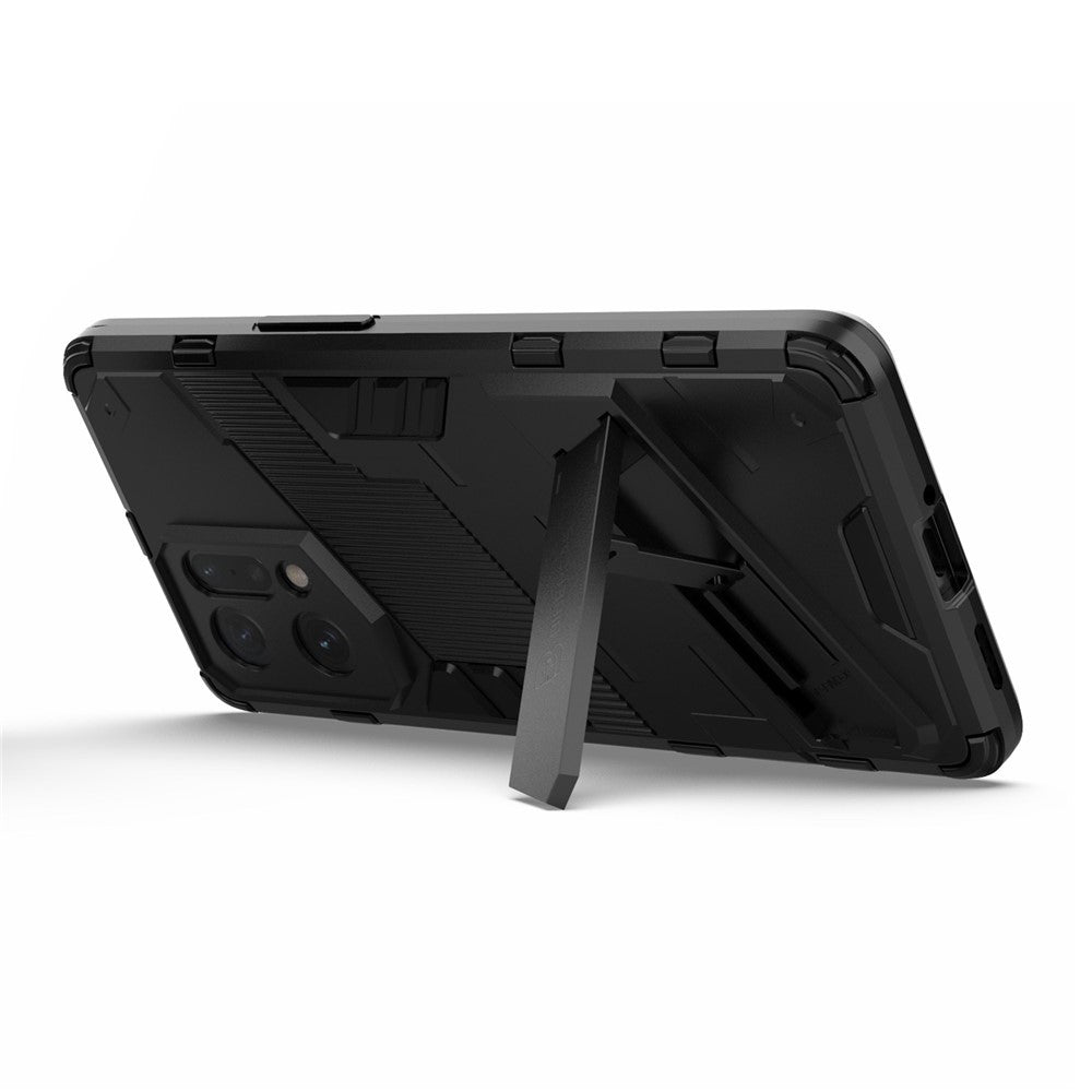 For Oppo Find X5 Well-protected Anti-scratch Hard PC + Soft TPU Cell Phone Case Kickstand Cover