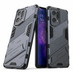 For Oppo Find X5 Well-protected Anti-scratch Hard PC + Soft TPU Cell Phone Case Kickstand Cover