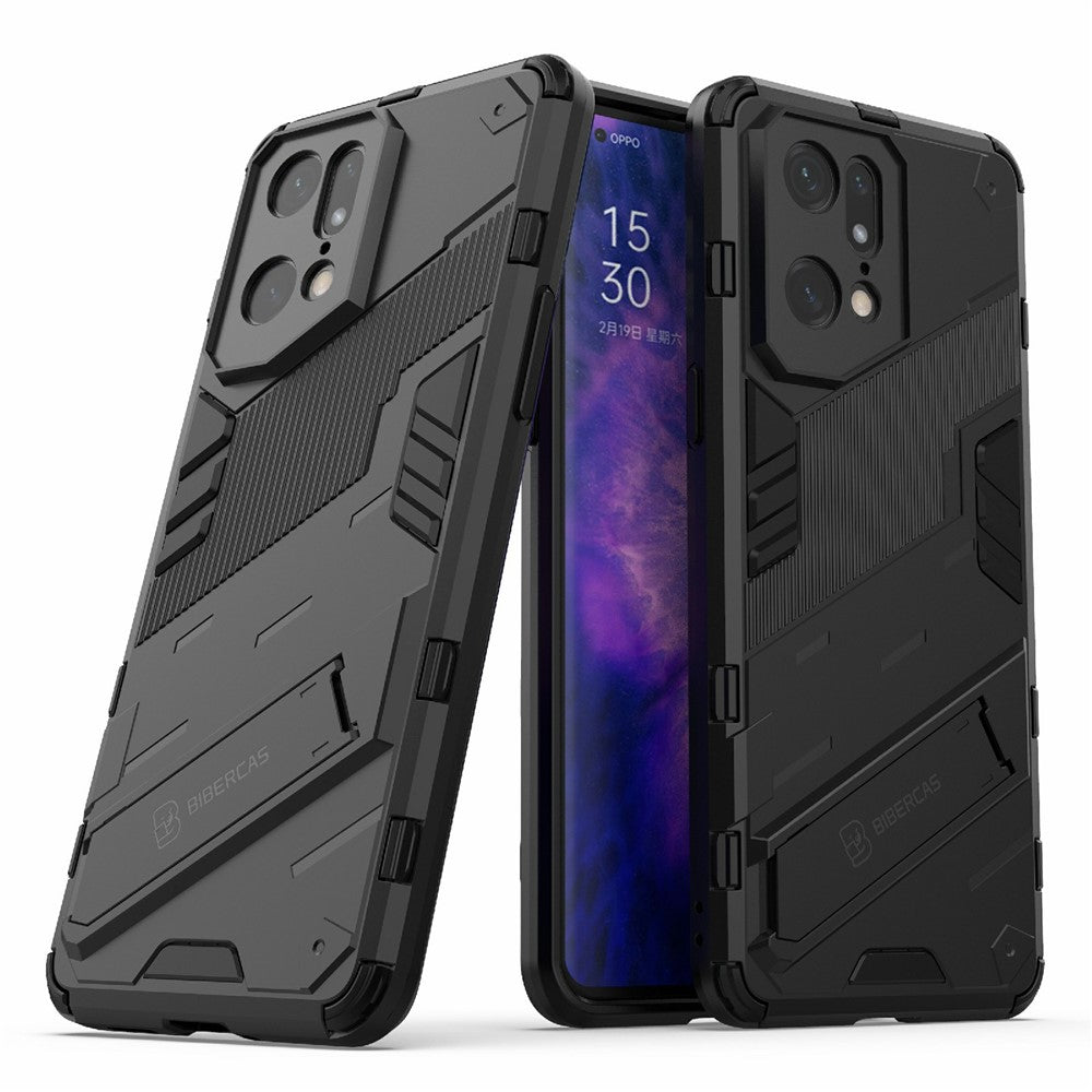 Oppo Find X5 Pro Stötsäkert Fallskyddande Stödfunktion Hårt PC + Mjukt TPU Mobilskal
